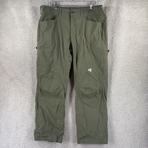 Eddie Bauer First Ascent Guide Pro Pants Men's 38x30 Fleece Lined Green Hiking
